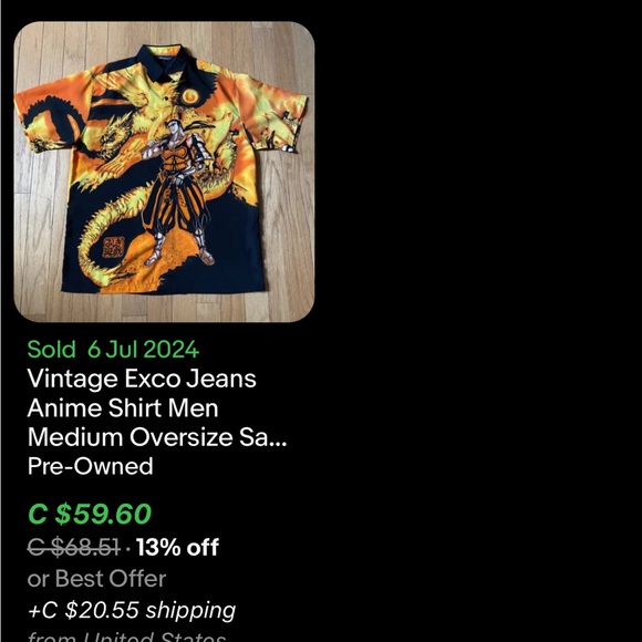 Vintage Exco Jeans Anime Samurai Shirt / AOP / Large / Y2K - Picture 8 of 8